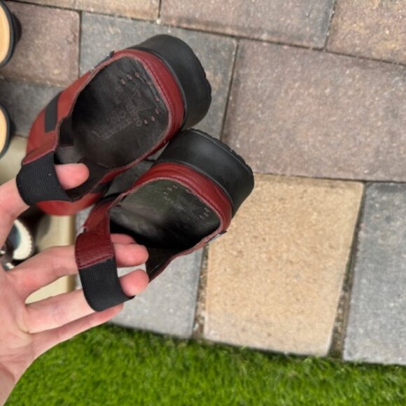 Mephisto Leather Red Slip-On Mary Jane Comfort Shoes Size 38 - Picture 6 of 6